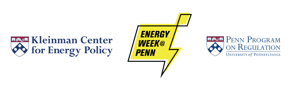 Logos for Kleinman Center, Penn Program on Regulation, and Energy Week @ Penn