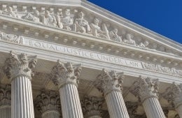 Close up of the U.S. Supreme Court building