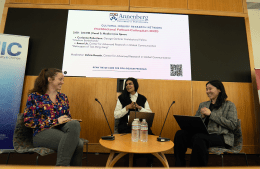 A discussion between George Gerbner Postdoctoral Fellow Cerianne Robertson and Center for Advanced Research in Global Communication Postdoctoral Fellow Ennuri Jo,, moderated by Zehra Husain, Postdoctoral Fellow at the Center for Advanced Research in Global Communication.