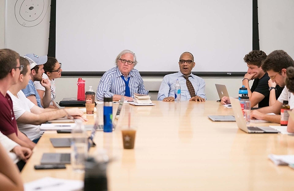 Photo of Eugene Robinson and students