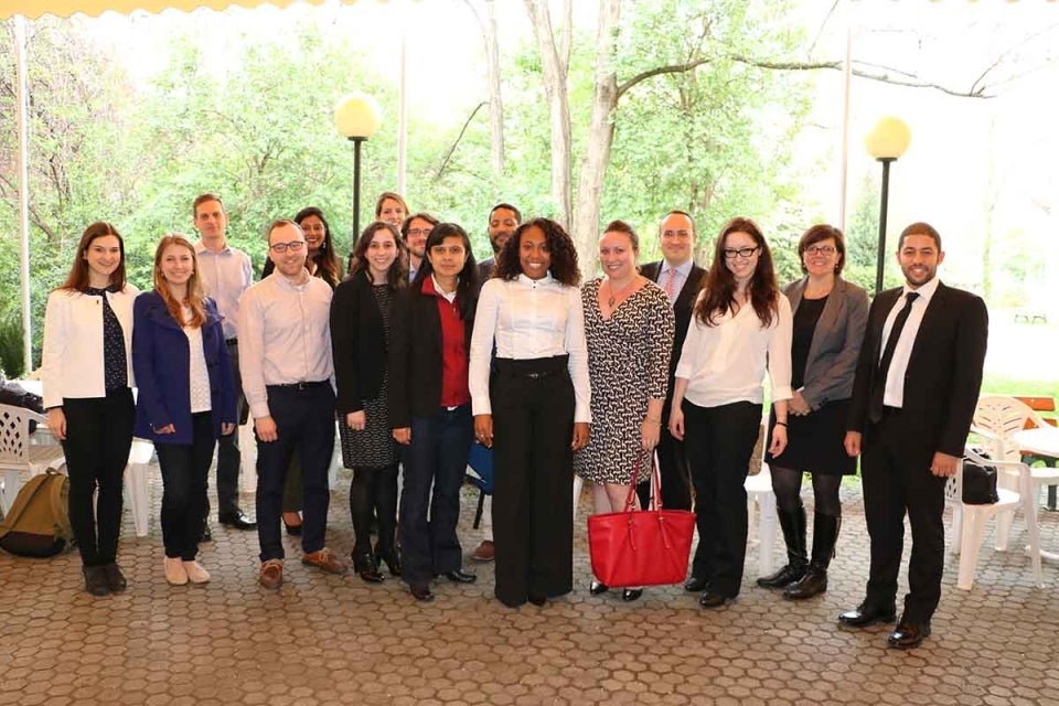 Scholars posing for group photo