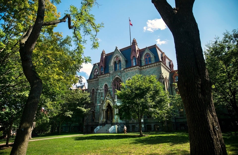 front view of Houston hall, photo credit Eric Sucar, Office of University Communications