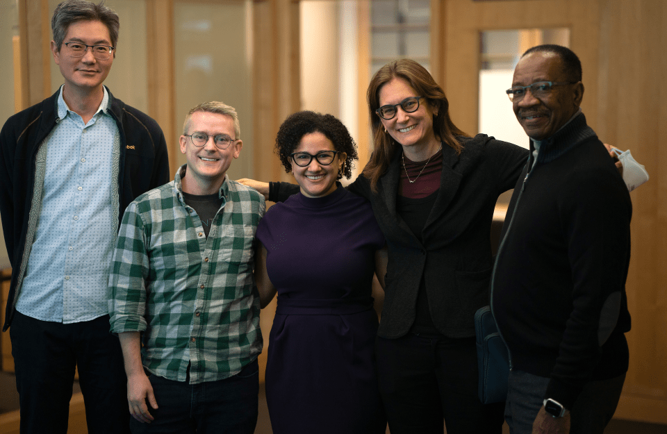 Andy Tan, David Lydon-Staley, doctoral candidate Mary Andrews, Emily Falk, John Jemmott