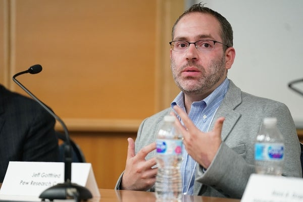 Jeff Gottfriend seated, speaking and using his hands