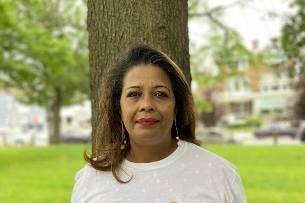 Portrait of Helaine Heggs outdoors standing in a park