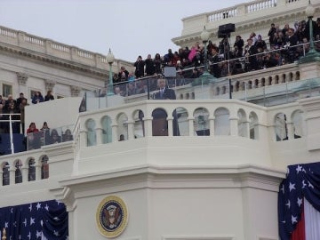Barack Obama gives his 2013 inaugural speech in front of the U.S. Capitol